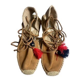 Soludos SZ 37 NWOT tie up moccasin shoes